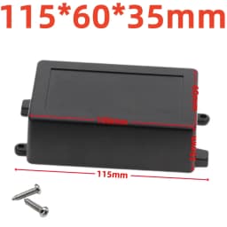 ABS Plastic Project Box Waterproof Black DIY Housing Instrument Case Storage Case Enclosure Boxes Electronic Home Supplies