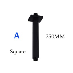 BAKALA Round & Square Stainless Steel Ultra-thin Showerheads 16/12/10/8 Inch Rainfall Shower Head Rain Shower BLACK Finish