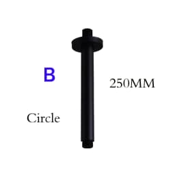 BAKALA Round & Square Stainless Steel Ultra-thin Showerheads 16/12/10/8 Inch Rainfall Shower Head Rain Shower BLACK Finish