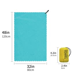 Hiturb Outdoor Travel Round Cloth Bag Packaging Quick Drying Towel Absorbent Quick Drying Lightweight Portable Beach Running