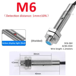 Blue Proximity Switch Inductive Proximity Sensor Detection Switch NPN/PNP NO NC 1-15mm Detection Distance Metal Sensor Switches