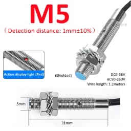 Blue Proximity Switch Inductive Proximity Sensor Detection Switch NPN/PNP NO NC 1-15mm Detection Distance Metal Sensor Switches