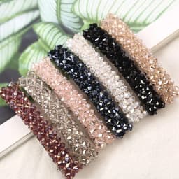Sweet Color Crystal Spring Hair Clips Pins Handmade Beads Hair Barrettes For Women Girl Fashion Simple Hair Accessories Headwear