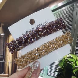 Sweet Color Crystal Spring Hair Clips Pins Handmade Beads Hair Barrettes For Women Girl Fashion Simple Hair Accessories Headwear