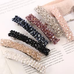 Sweet Color Crystal Spring Hair Clips Pins Handmade Beads Hair Barrettes For Women Girl Fashion Simple Hair Accessories Headwear