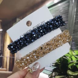 Sweet Color Crystal Spring Hair Clips Pins Handmade Beads Hair Barrettes For Women Girl Fashion Simple Hair Accessories Headwear