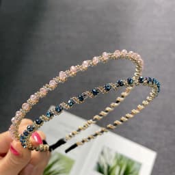 Sweet Color Crystal Spring Hair Clips Pins Handmade Beads Hair Barrettes For Women Girl Fashion Simple Hair Accessories Headwear