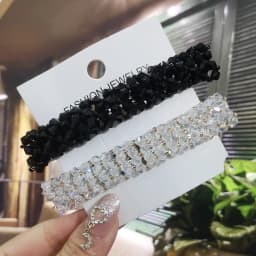 Sweet Color Crystal Spring Hair Clips Pins Handmade Beads Hair Barrettes For Women Girl Fashion Simple Hair Accessories Headwear