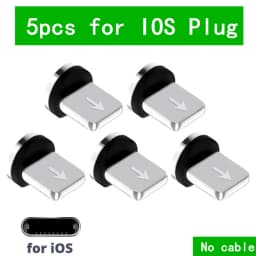 Round Magnetic Cable Plug Type C Micro USB C Plugs Fast Charging Phone Magnet Charger Plug for iPhone 1m Line Chargering