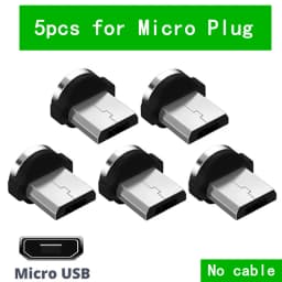 Round Magnetic Cable Plug Type C Micro USB C Plugs Fast Charging Phone Magnet Charger Plug for iPhone 1m Line Chargering