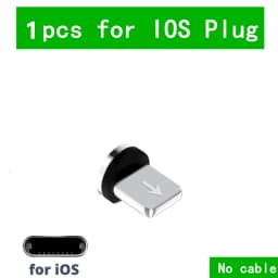 Round Magnetic Cable Plug Type C Micro USB C Plugs Fast Charging Phone Magnet Charger Plug for iPhone 1m Line Chargering