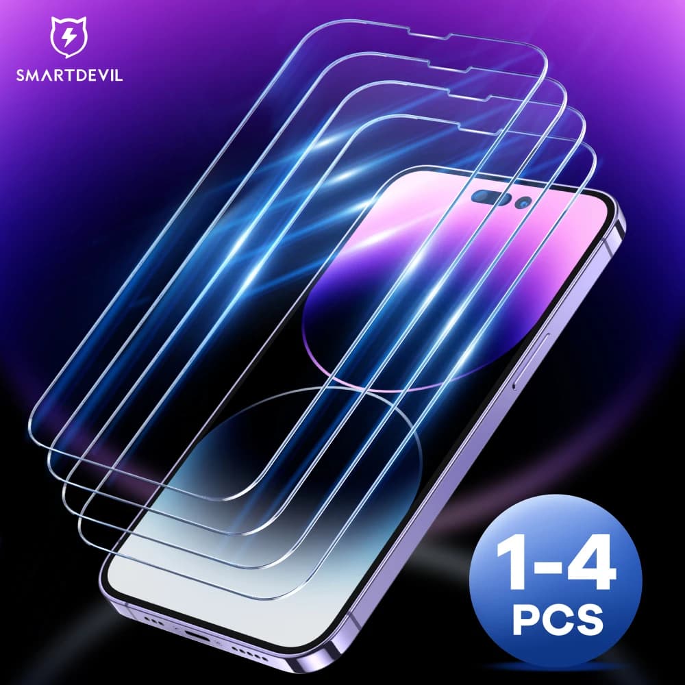 SmartDevil 2PCS Screen Protector for iPhone 17 Pro Max 17 Air 16 Pro Max 15 14 13 Tempered Glass 9H HD Front Film for iPhone 17