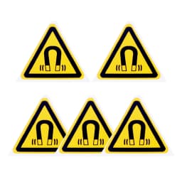 5Pc PVC Warning Signs Sticker Logo Security Safety Labels Water-Resistant Oil-Proof Warning Tag Wall Machine Sticker 25/50/100mm