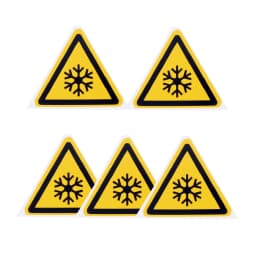 5Pc PVC Warning Signs Sticker Logo Security Safety Labels Water-Resistant Oil-Proof Warning Tag Wall Machine Sticker 25/50/100mm
