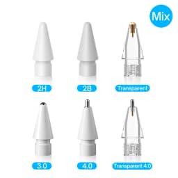 New Tip for Apple Pencil Tip Nib for Apple Pencil 1st 2nd Generation 1 2th Gen Pencil Replacement Tip 2H 2B 4.0 Transparent Nib
