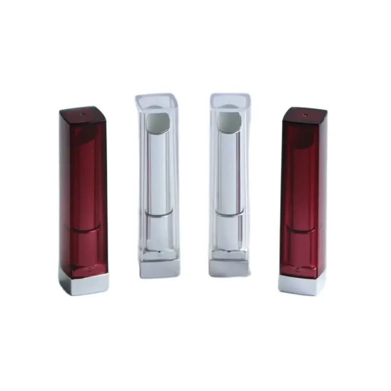 50pcs/lot 3.5G Small Square Silver Lipstick Tube Empty Lip Balm Bottle with Sloping Lip DIY Cosmetic Bottle for lip Rouge