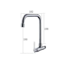 Wall Mount Kitchen 360 Rotating Swivel Basin Sink Faucet Single Handle Cold Tap