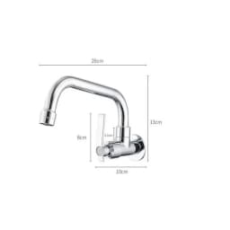 Wall Mount Kitchen 360 Rotating Swivel Basin Sink Faucet Single Handle Cold Tap
