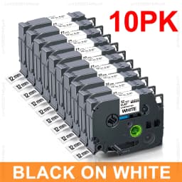 Labelwell 5/10PK 231 12mm Laminated Label Tape Compatible for Brother 231 221 131 531 631 for Brother P-Touch PTH110 Label Maker