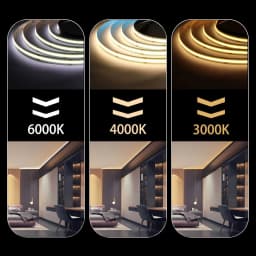 COB LED Strip Light High Density Linear Lighting 480/528Leds/m Flexible Tape Warm Natural White Red Blue Green Decor DC12 24V