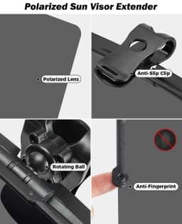 Sun Visor for SUVs Trucks Car Polarized Sunshade Anti-Dazzle Anti-UV Rotatable Adjustable Sunvisor Clear Vision Car Accessories