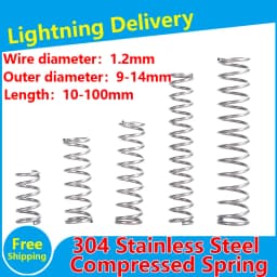 Stainless Steel Compression Spring Wire Diameter 1.2mm Y-type Rotor Return Spring 304 SUS Compressed Spring  10PCS