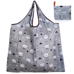 BIG Eco-Friendly Folding Shopping Bag Reusable Portable Shoulder Handbag for Travel Grocery Fashion Pocket Tote