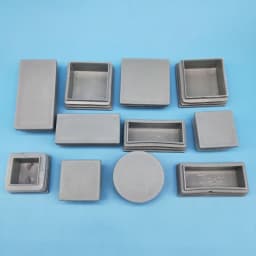 4pcs Gray Plastic Square chair table feet cap Pipe Tube Blanking End Caps Insert Furniture Leg Plug decorative dust cover