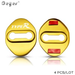 Ceyes 4pcs Car Accessories Decorat And Protecte Door Lock Cover Case For Honda Mugen Power Typer Civic Accord CRV Auto Styling