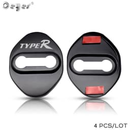 Ceyes 4pcs Car Accessories Decorat And Protecte Door Lock Cover Case For Honda Mugen Power Typer Civic Accord CRV Auto Styling