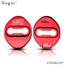 Ceyes 4pcs Car Accessories Decorat And Protecte Door Lock Cover Case For Honda Mugen Power Typer Civic Accord CRV Auto Styling