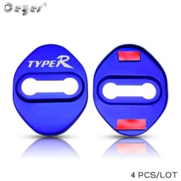 Ceyes 4pcs Car Accessories Decorat And Protecte Door Lock Cover Case For Honda Mugen Power Typer Civic Accord CRV Auto Styling