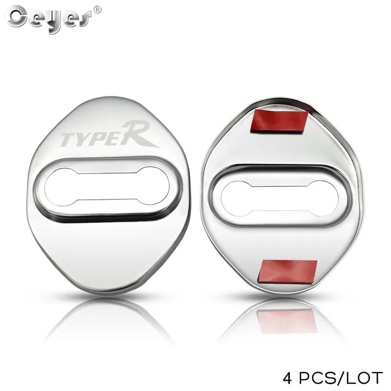 Ceyes 4pcs Car Accessories Decorat And Protecte Door Lock Cover Case For Honda Mugen Power Typer Civic Accord CRV Auto Styling