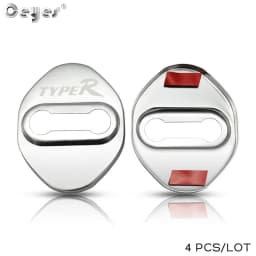 Ceyes 4pcs Car Accessories Decorat And Protecte Door Lock Cover Case For Honda Mugen Power Typer Civic Accord CRV Auto Styling