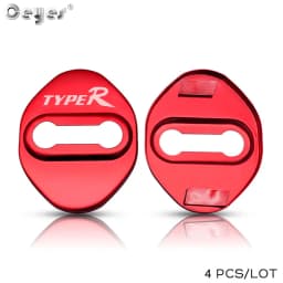 Ceyes 4pcs Car Accessories Decorat And Protecte Door Lock Cover Case For Honda Mugen Power Typer Civic Accord CRV Auto Styling