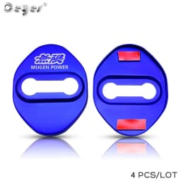 Ceyes 4pcs Car Accessories Decorat And Protecte Door Lock Cover Case For Honda Mugen Power Typer Civic Accord CRV Auto Styling