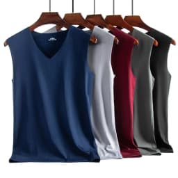 Men Winter Thermal Underwear Tops Body Sleeveless Vest Invisible Thermo Warmer