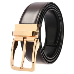 VATLTY New Men's Leather Belt Alloy Pin Buckle Gold Belt Natural Cowhide 130cm Silver Belt Trousers Reversible Girdles for Male