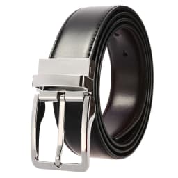 VATLTY New Men's Leather Belt Alloy Pin Buckle Gold Belt Natural Cowhide 130cm Silver Belt Trousers Reversible Girdles for Male