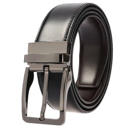 VATLTY New Men's Leather Belt Alloy Pin Buckle Gold Belt Natural Cowhide 130cm Silver Belt Trousers Reversible Girdles for Male