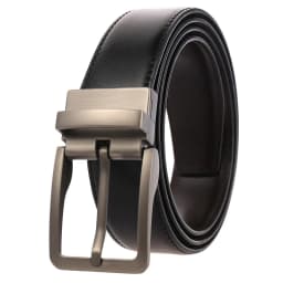 VATLTY New Men's Leather Belt Alloy Pin Buckle Gold Belt Natural Cowhide 130cm Silver Belt Trousers Reversible Girdles for Male