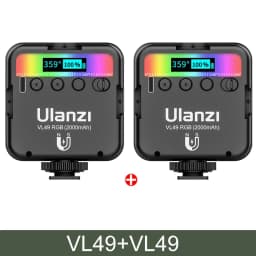 Ulanzi VL49 Full Color RGB LED Video Light 2500K-9000K 800LUX Magnetic Mini Fill 3 Cold Shoe 2000mAh Type-C Camera Light