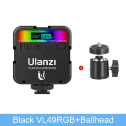 Ulanzi VL49 Full Color RGB LED Video Light 2500K-9000K 800LUX Magnetic Mini Fill 3 Cold Shoe 2000mAh Type-C Camera Light