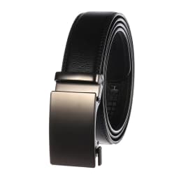 VATLTY 3.5cm Leather Belt for Men Alloy Automatic Buckle Trouser Belt Natural Cowhide Non-porous 130cm Brown Belt Male Gifts
