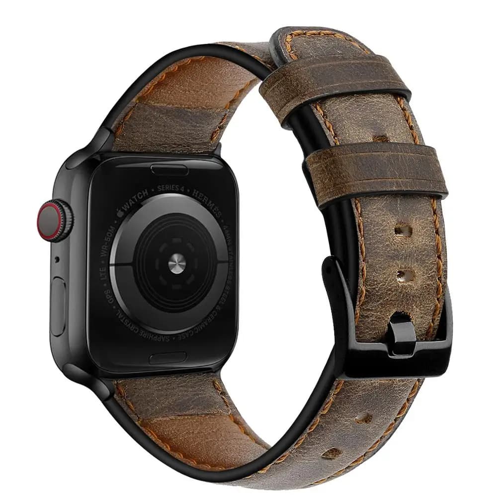 Leather strap For Apple watch band 45mm 41mm 44mm 40mm Retro Cow watchband correa bracelet iWatch series 5 4 3 se 6 7 8 ultra