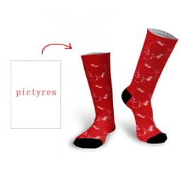 Personal Customized Avatar Printed Socks for Men Women Fashion Funny Cotton Long Socks for Children DIY Design Compression Socks