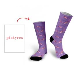 Personal Customized Avatar Printed Socks for Men Women Fashion Funny Cotton Long Socks for Children DIY Design Compression Socks