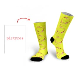 Personal Customized Avatar Printed Socks for Men Women Fashion Funny Cotton Long Socks for Children DIY Design Compression Socks