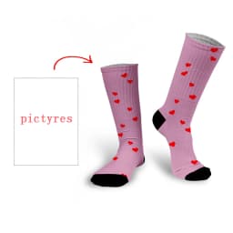 Personal Customized Avatar Printed Socks for Men Women Fashion Funny Cotton Long Socks for Children DIY Design Compression Socks