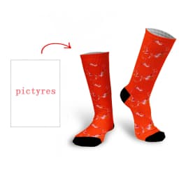 Personal Customized Avatar Printed Socks for Men Women Fashion Funny Cotton Long Socks for Children DIY Design Compression Socks